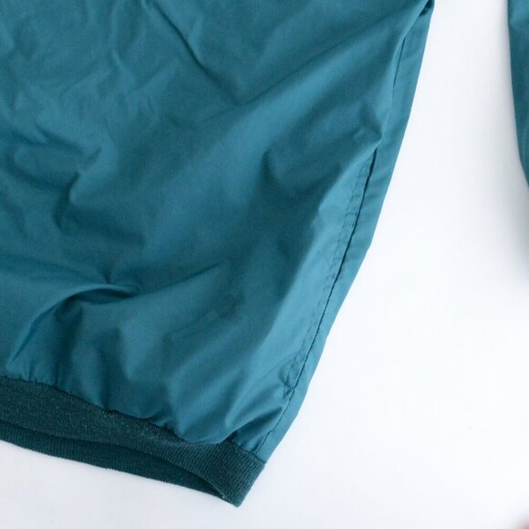 Vintage Hunter Green Nylon V Neck Golf Windbreaker Pull Over Jacket M-L - Picture 5 of 8